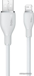 Кабель Baseus P10355700221-01 Pudding Series Fast Charging Cable USB to iP 2.4A 2m Stellar White (передача данных: 480 Мбит/с, поддержка быстрой зарядки)