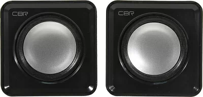 CBR CMS 90 Black, Акустическая система 2.0, питание USB, 2х3 Вт (6 Вт RMS), материал корпуса пластик, 3.5 мм линейный стереовход, регул. громк., длина кабеля 1 м, цвет чёрный