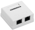 Розетка ITK (CS2-1C5EU-22-G) настенная 62x59.6x26.5мм RJ45 пластик белый