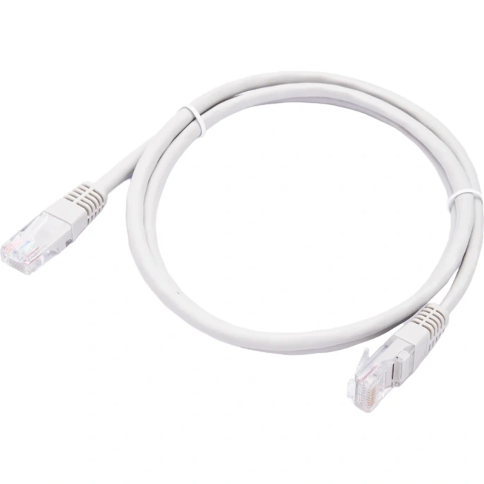 Патч-корд U/UTP REXANT CAT 5e, RJ45-RJ45, PVC, 1 м, серый 18-1002