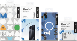 Набор Momax Protection Bundle Set для iPhone 16 Plus MXAP24LTGS состав комплекта: стекло, прозрачный чехол, защита для линз