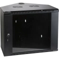 Настенный шкаф TWT угловой, 4U 600x600, стеклянная дверь, черный, I CBWTG-4U-6x6-BK