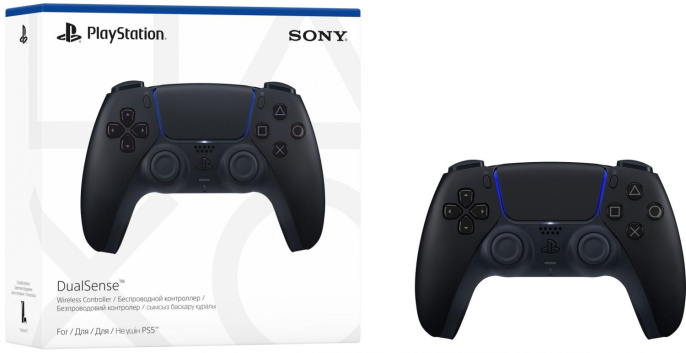 Геймпад Беспроводной PlayStation DualSense черный для: PlayStation 5 CFI-ZCT1W