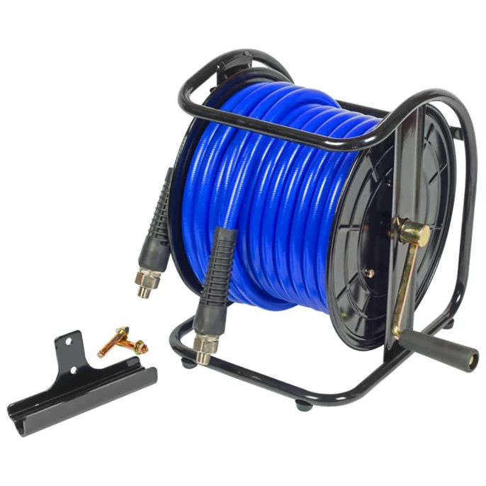 Шланг на открытой катушке, полиуретановый (8х12 мм; 20 м; резьба 1/4") МАСТАК 681-08020HR