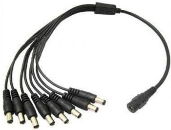 Разветвитель DC FALCON EYE W-SP1-8H,  0.4м черный