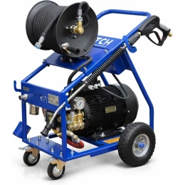 Мойка высокого давления для грузовой и спецтехники C-TECH 250 бар, до 15 л/мин, 7.5 кВт, профессиональная, мобильная NTR2515ET3E4BP2DFMT-30-SF60-TN90