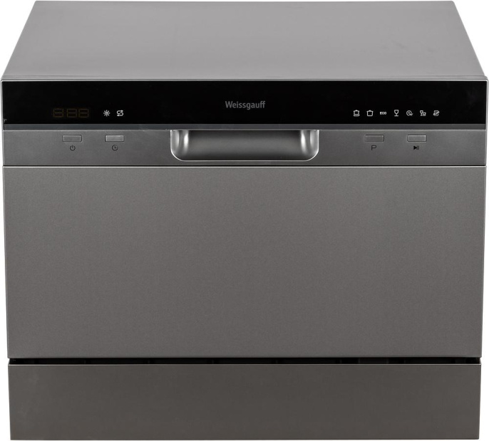 Посудомоечная машина Weissgauff TDW 4017 DS серебристый/черный компактная