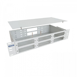 NTSS Кросс NTSS оптический 19'' укомплектованный 2U, 48 портов SC/UPC, 9/125 мкм планки, сплайс-кассета 2шт, пигтейлы, КДЗС, адаптеры серый RAL 7035 NTSS-RFOB-2U-48-SC/U-9-SP1.5G1AY