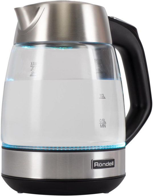 Чайник электрический Rondell RDE-1004, 1.7л, стекло/металл