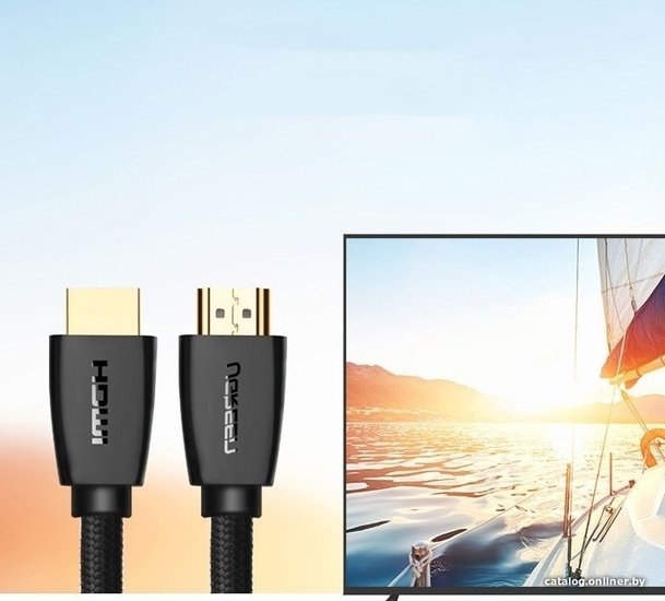 Кабель UGREEN HD118 40409 HDMI Male To Male Cable With Braid. Длина 1,5 м. Цвет: черный (40409_)