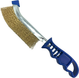 Щетка проволочная WorkPro WP253003 с медным покрытием, длина: 25 см, отверстие для подвешивания, удобное для хранения, максимальный доступ к узкому месту