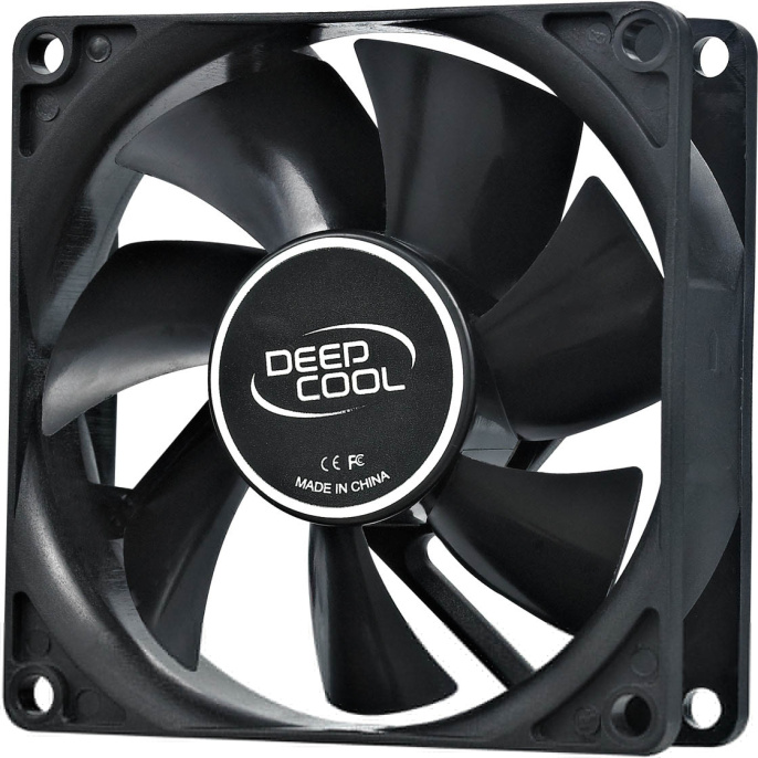 Вентилятор для корпуса Deepcool XFan 80 80х80x25 черный 4-pin (Molex) 20дБ (DP-FDC-XF80) Ret