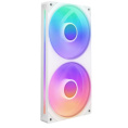 Кулер для корпуса ПК/ Case Cooler NZXT F240 RGB Core 120x120x25mm, 4-pin PWM, RGB, 75.12CFM, 30dBA, 2400RPM, White, Single-Frame RGB Fan Unit RF-U24HF-W1
