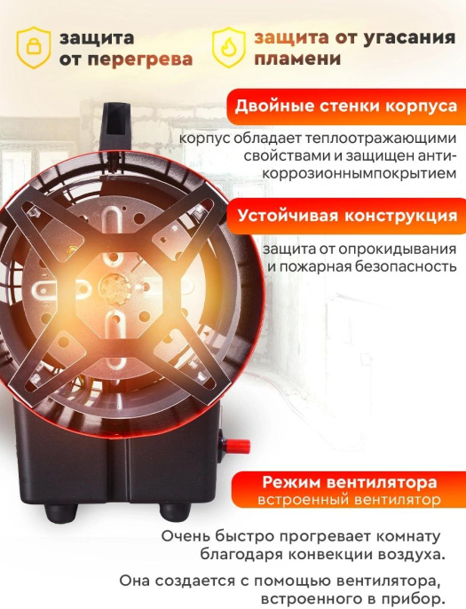 Газовая тепловая пушка Ресанта ТГП-20АКГ,  15кВт, красный [67/1/47]