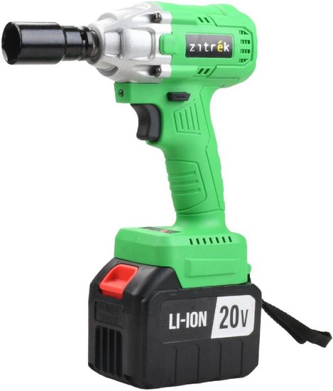 Гайковерт аккумуляторный бесщеточный ударный Zitrek Crusher 20-Li (20В, Li-ion 2x6.0Ач, з/у, кейс) 063-4372