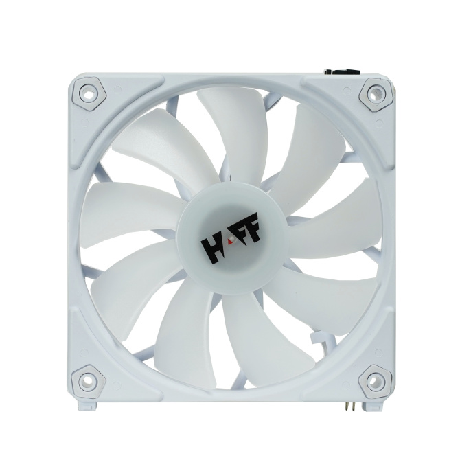 Вентилятор для корпуса HAFF UF120 PWM 120mm White размер вентилятора: 120мм, ARGB, PWM