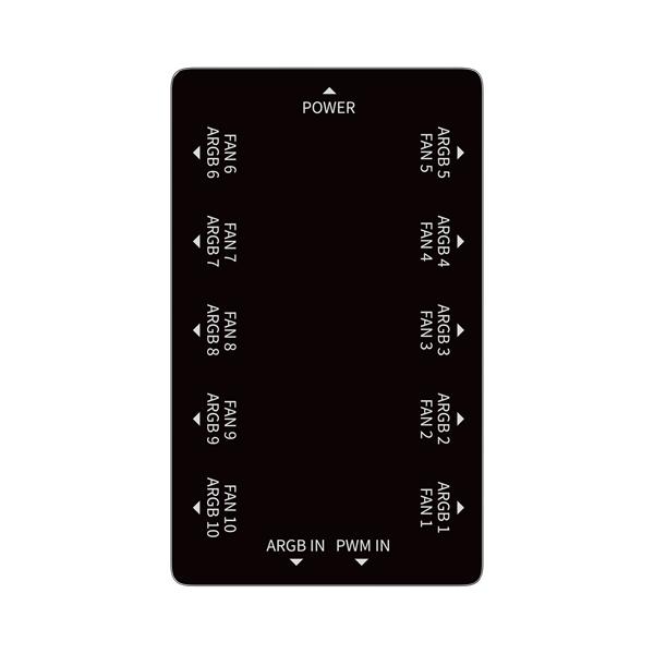 концентратор Ocypus Delta EH10 BK PRO, 10 ports FAN/ARGB Hub, remote control