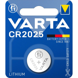 Батарейка CR2025/ Батарейка Varta ELECTRONICS CR2025 BL1 Lithium 3V 6025 1/10/100 1 шт. 6025101401