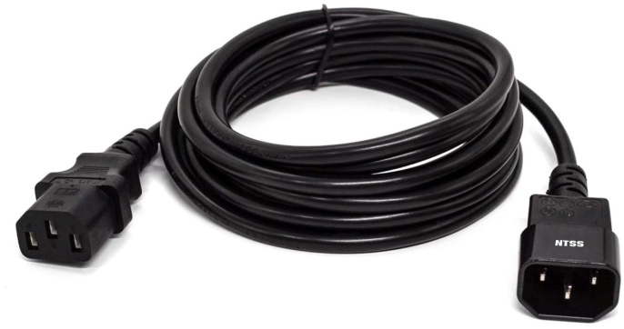 Шнур питания NTSS (NTSS-PC13145) C13-С14 проводник.:3x1мм2 3м 220/250В 10А черный