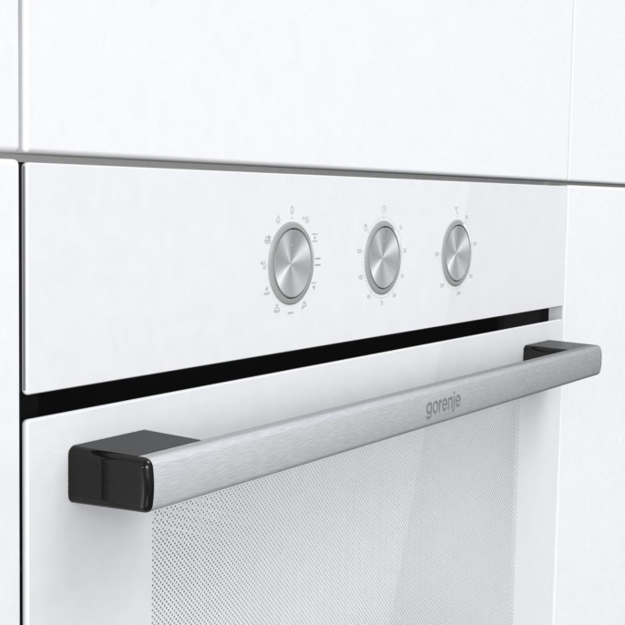 Духовой шкаф электрический Gorenje BO6725E02WG,  77л,  дверца с 2 стеклами,  белый