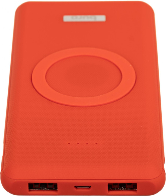 Мобильный аккумулятор Buro BPQ10F 10000mAh QC3.0/PD3.0 18W 3A 2xUSB-A/USB-C беспров.зар. красный BPQ10F18PRD