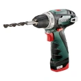 Дрель-шуруповерт METABO PowerMaxx BS, 2Ач,  с двумя аккумуляторами [600984000]