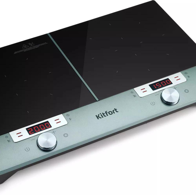 Настольная плита инфракрасная KitFort КТ-155, стеклокерамика, черный