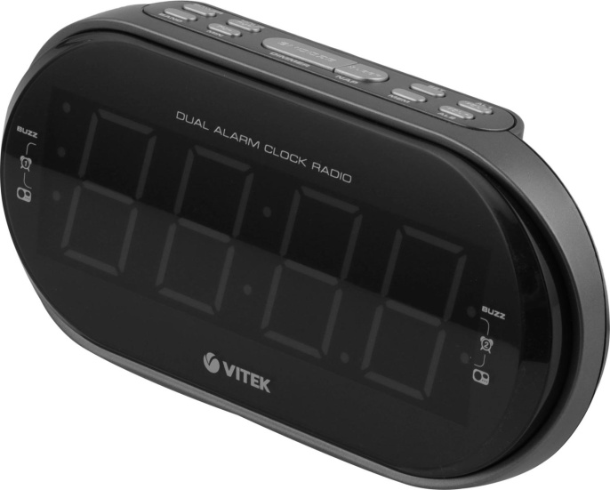 Радиобудильник Vitek VT-6610, серебристый