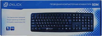 Клавиатура OKLICK 90M Black USB 104КЛ 402127