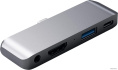 Адаптер Satechi Aluminum Type-C Mobile Pro Hub Adapter для new iPad Pro с разъемом Type-C и других планшетов с разъемом Type-C. Цвет серый космос. (ST-TCMPHM)