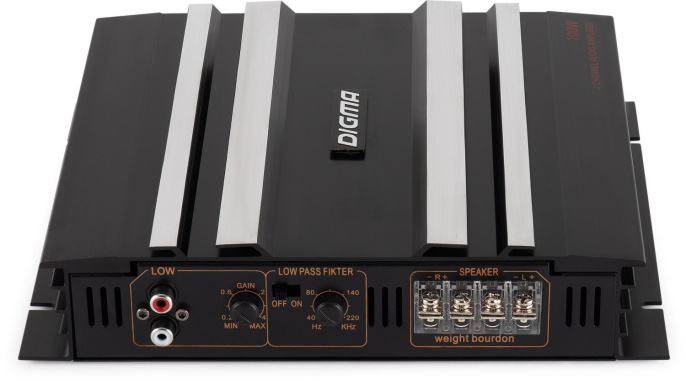Усилитель автомобильный DIGMA DCP-200,  черный