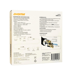 Кабель аудио-видео Digma HDMI 2.0 AOC, HDMI m - HDMI m , ver 2.0, 30м, GOLD, черный [bhp aoc 2.0-30]