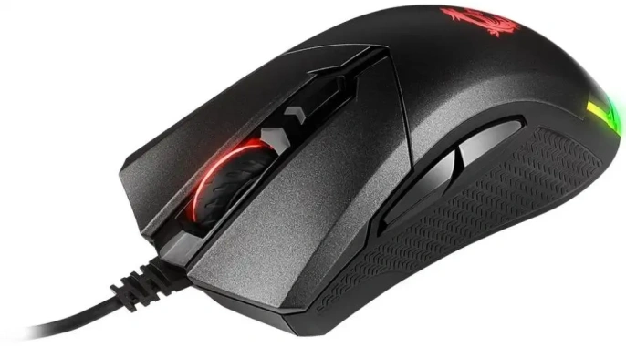 Мышь проводная MSI Clutch GM50, игровая, оптическая, USB, 7200dpi, черный [s12-0401770-pa3]