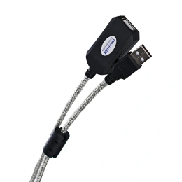 Кабель-адаптер AOpen/Qust USB2.0-repeater, удлинительный активный Am-Af 10м ACU823-10M
