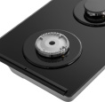 Газовая варочная панель MEFERI Glass Light MGH302,  2 конфорки,  закаленное стекло,  черный