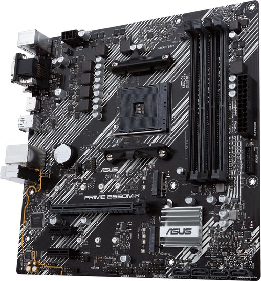 Материнская плата Asus PRIME B550M-K Soc-AM4 AMD B550 4xDDR4 mATX AC`97 8ch 7.1 GbLAN RAID+VGA+DVI+HDMI