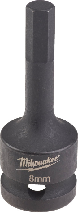 Головка ударная Milwaukee 1/2" Shockwave HEX8 4932478065 монолитная, DIN 3121 / ISO 1174-2, для заворачивания с большим крутящим моментом и посадки на гайковерты 1/2"