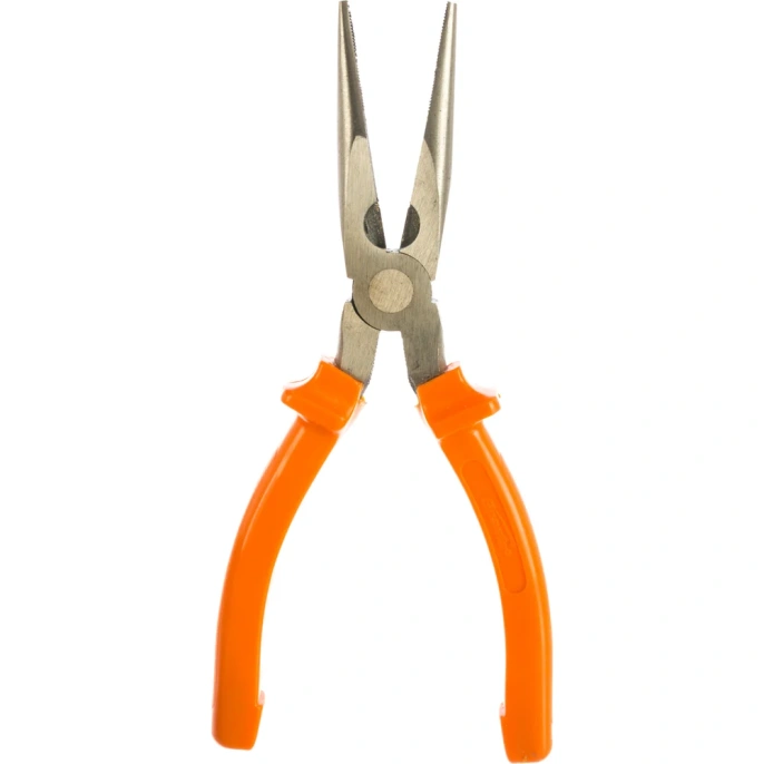 Длинногубцы 200 мм, прямые шлифованные, пластмассовые рукоятки SPARTA Classic 17163