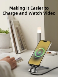 Складной алюминиевый держатель CABLETIME CS31G (CT-PH03-AG) для телефона