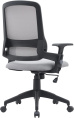 Кресло Cactus CS-MC313-BKGY, сетка/ткань, до 100кг, топ-ган, регулируемые 1D подлокотники,  серый