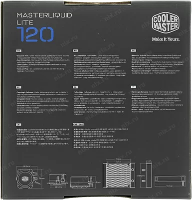 Охладитель Cooler Master MLW-D12M-A20PW-R1 MasterLiquid Lite 120 (4пин775/1155/1366/2011-3/AM4-FM2+6-30дБ 650-2000об/м)