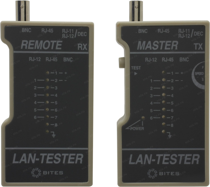 5bites LY-CT013 Кабельный тестер LAN тестер для BNC, RJ-45 / 12 / 11