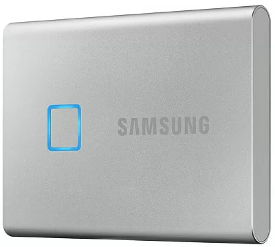 Твердотельный накопитель Samsung. Samsung External SSD T7 Touch, 2000GB, USB Type-C, R/W 1000/1050MB/s, Grey