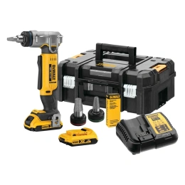 Аккумуляторный расширитель для труб DEWALT DCE400D2, 18 В, 60 ход/мин, до 25 мм, с 2 АКБ 2 Ач и ЗУ, в кейсе TSTAK DCE400D2-QW