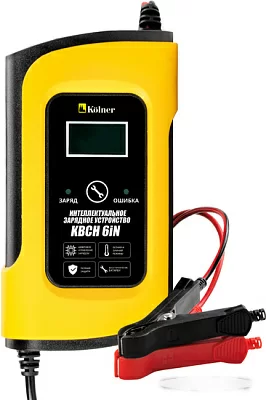 Зарядное устройство для автомобильных аккумуляторных батарей KBCH 6iN Kolner 12 В, Максимальный ток зарядки: 6 А Минимальный ток зарядки: 0,8 А