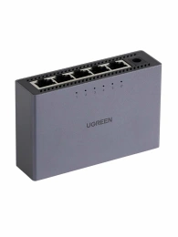 Коммутатор сетевой UGREEN CM633 (15641EU) 5-Port Gigabit Ethernet Switch Aluminum Housing EU. Цвет: серый