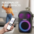 Портативная колонка Tronsmart Halo 100 60W трехполосная звуковая система, Bluetooth 5.3, водонепроницаемостьI PX6, со световыми эффектами, с ультрапортативный ручкой, до 18 часов работы, батарея 7.4V/6000mAh