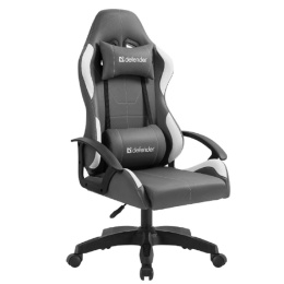 Игровое кресло Chromos Серый/Белый,класс 2,PU DEFENDER 64675