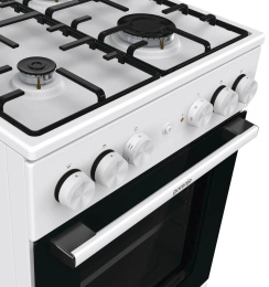 Плита Комбинированная Gorenje GK5A22WH белый металлическая крышка реш.сталь