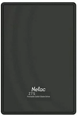 Накопитель SSD Netac Z7S 2TB USB 3.2 Gen 2 Type-C External SSD, R/W up to 550MB/480MB/s,with USB-C to USB-A cable and USB-A to USB-C adapter 3Y wty NT01Z7S-002T-32BK